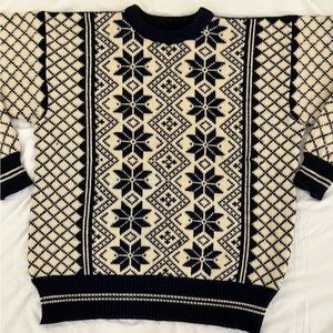 Dale of Norway Vintage Navy and Cream Wool Sweater Men’s EU 56 US XL